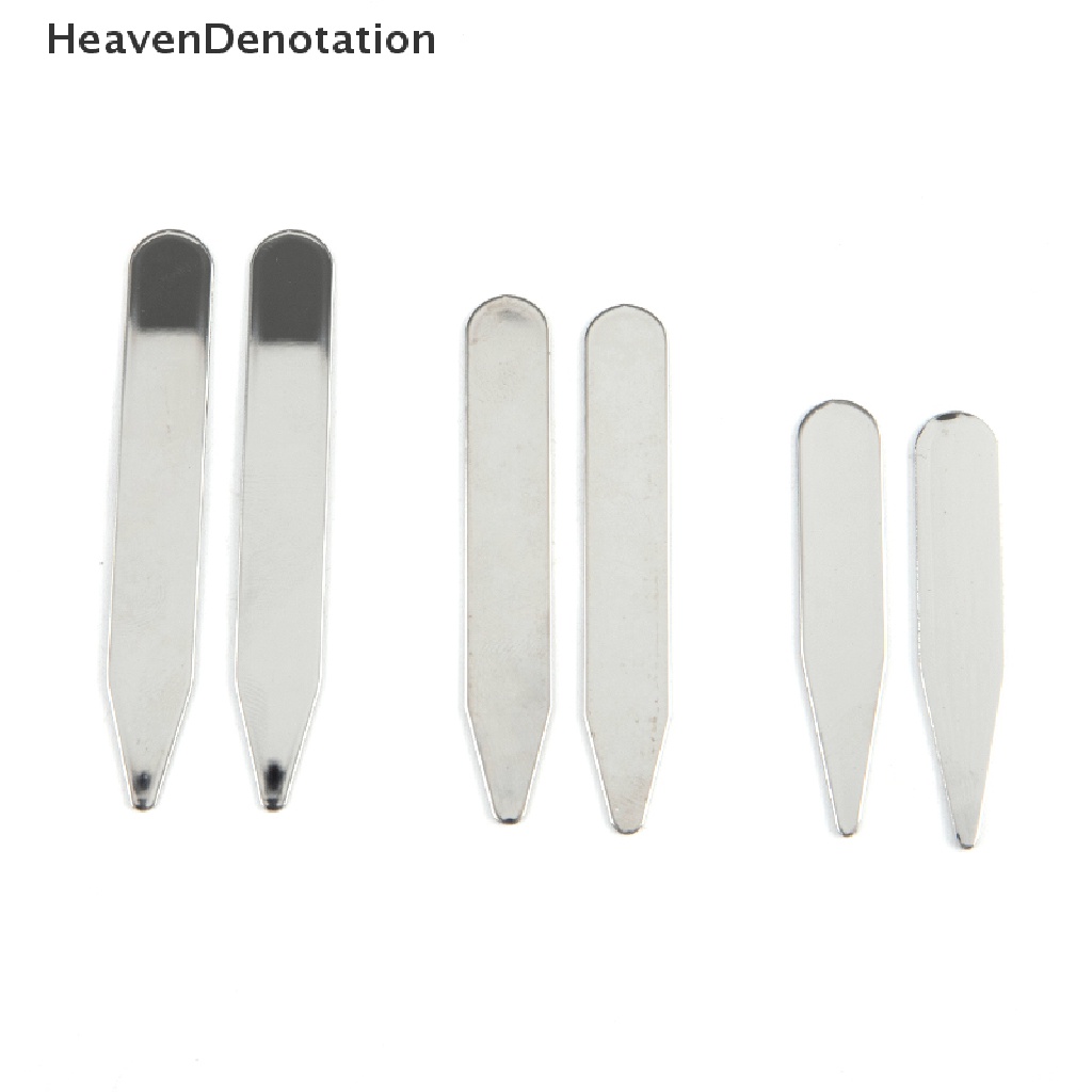 [HeavenDenotation] 2pcs Kerah Stainless Steel Tetap Tulang Untuk Dress Kemeja Pesta Bisnis Perhiasan HDV