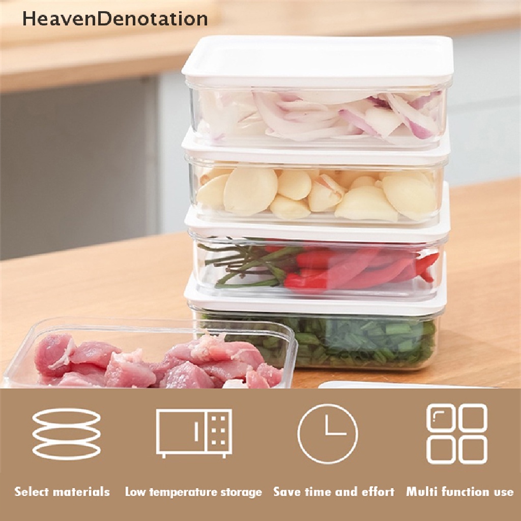 [HeavenDenotation] Kulkas Fresh-Keeping Box Lunch Box Tempat Penyimpanan Makanan Buah Daging Organizer HDV