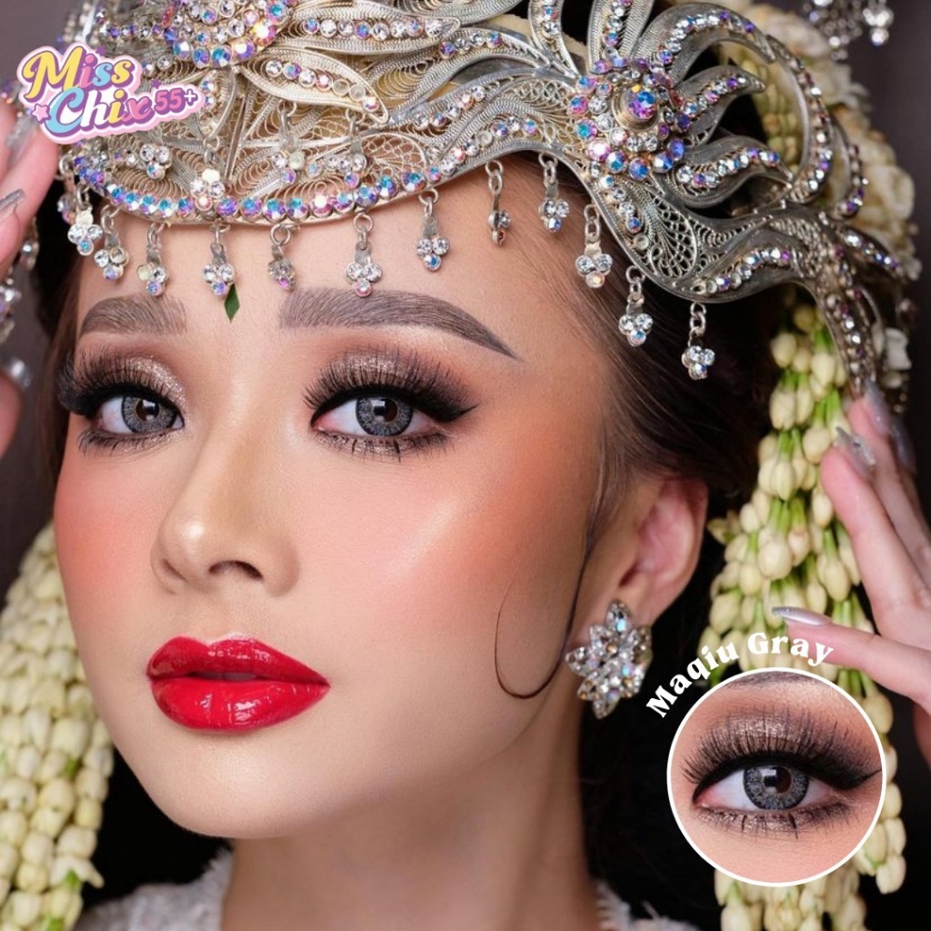 SOFTLENS MAQIU / MAKI DIA 14.50MM NORMAL &amp; MINUS (-0.50 s/d -3.00) GREY BROWN / BS