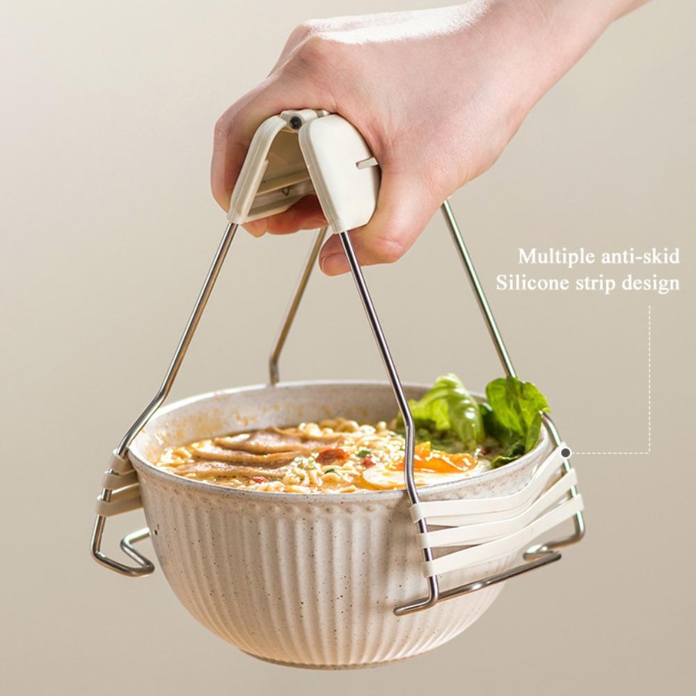 Populer Klip Anti Panas Non-Slip Bowl Gripper Strip Silikon Mangkuk Klip Mangkuk Holder