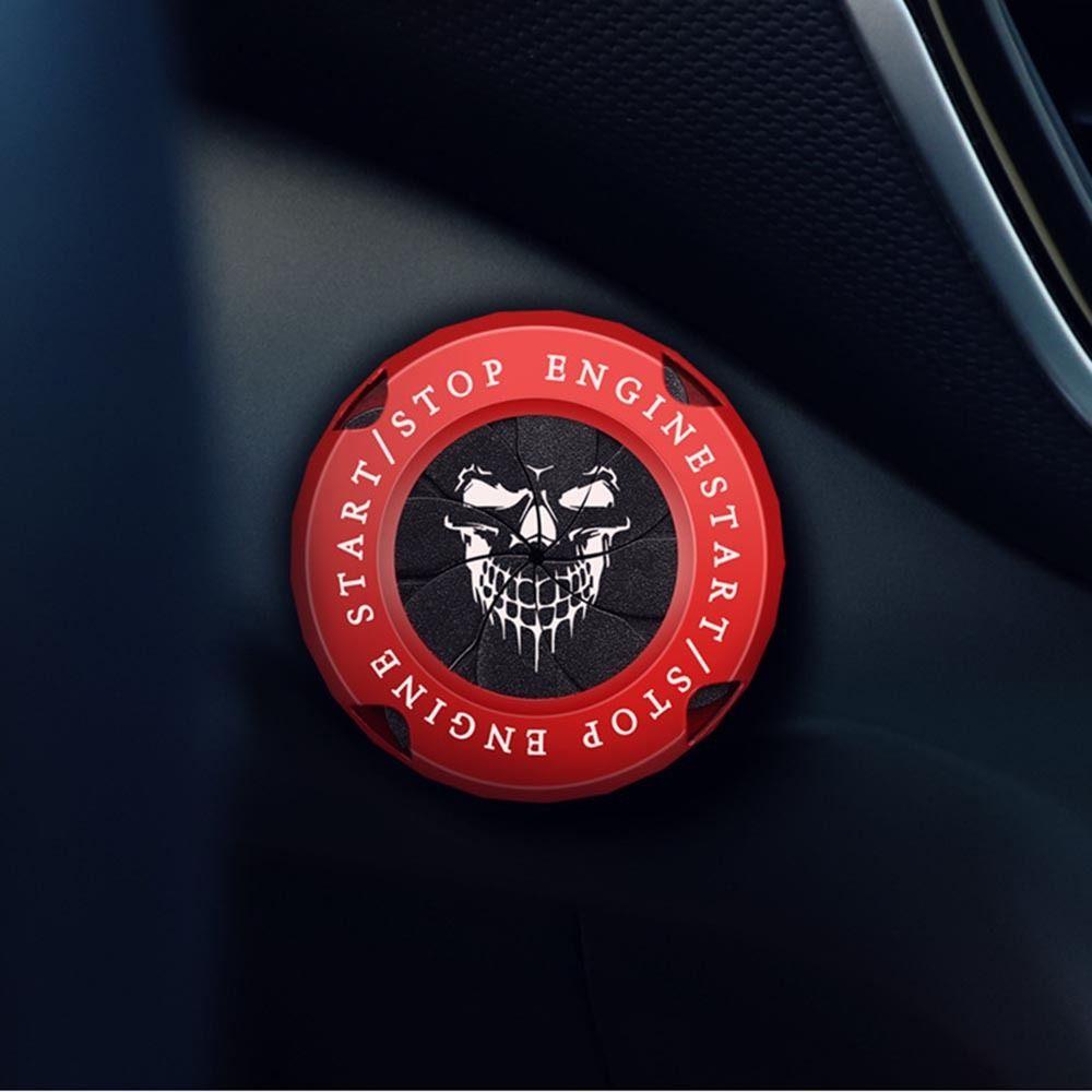 Populer Onekey Start Stop Button Cover Stiker Hias Penutup Tombol Start Switch Pelindung Saklar Rotate Covers