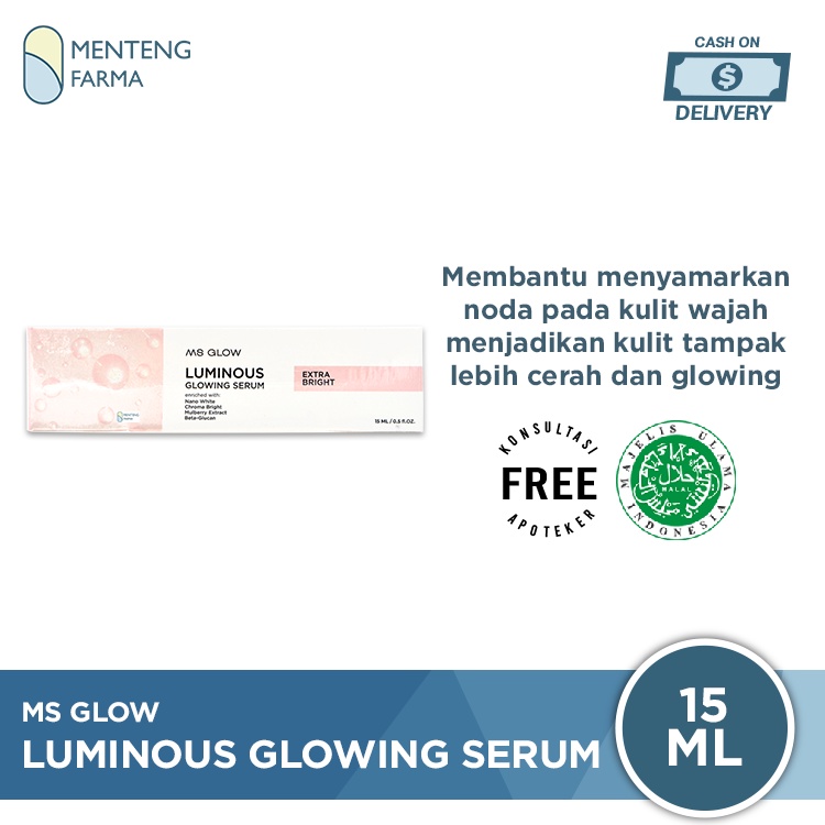 Ms Glow Luminous Glowing Serum 15 mL - Mencerahkan Kulit 10x Lipat