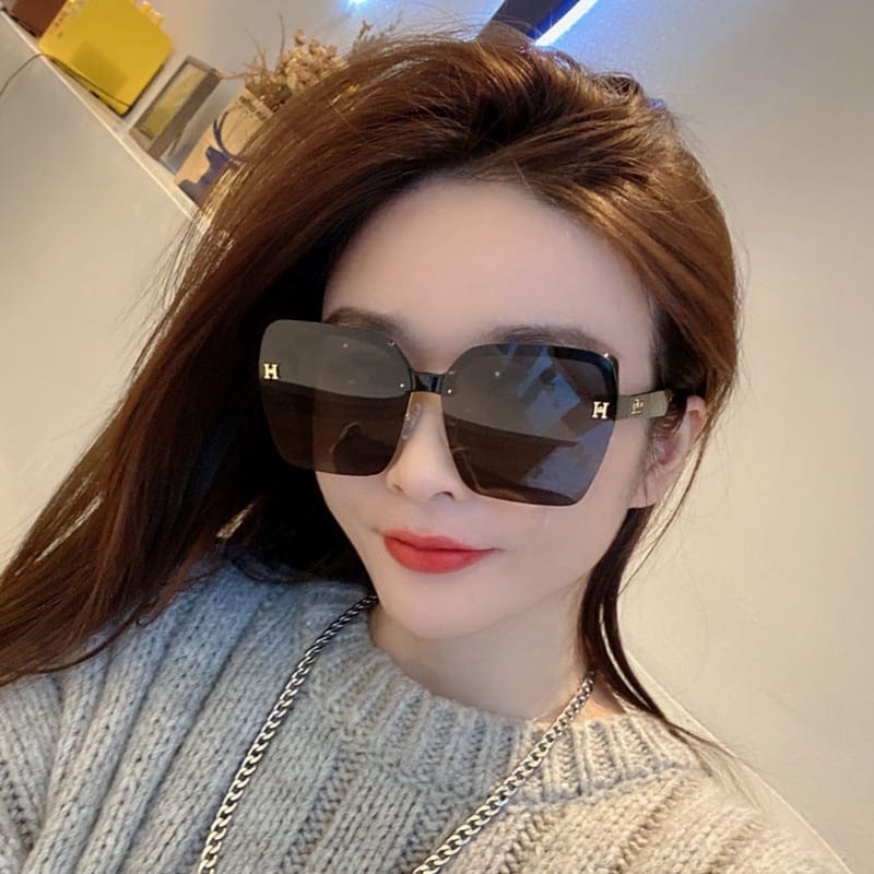 WE Kacamata Hitam Tanpa Bingkai Bentuk Kotak Persegi Desain Mewah Untuk Pria Wanita Sunglass Import Murah