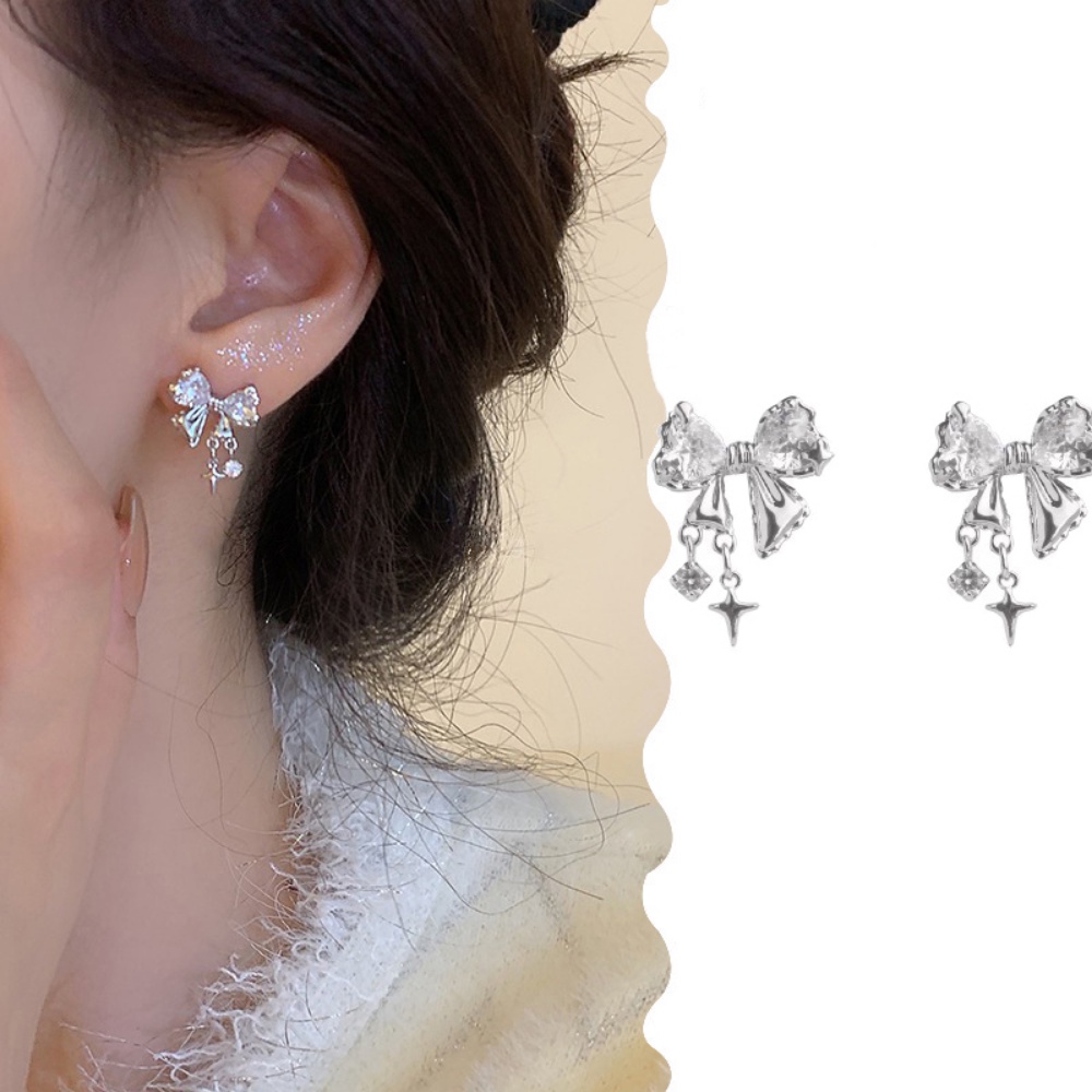 Gaya Retro Indah Anting Kupu-Kupu Perempuan Cahaya Mewah Desain Niche Anting Temperamen Sederhana High-end Earrings Candy Jewelry