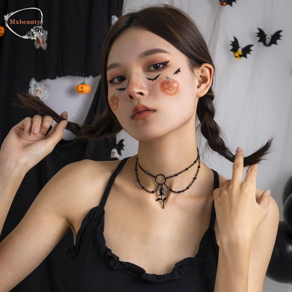 Mxbeauty Baroque Kalung Fashion Vintage All-match Y2K Rose Alloy Wanita Perhiasan Aksesoris Gaya Korea Choker