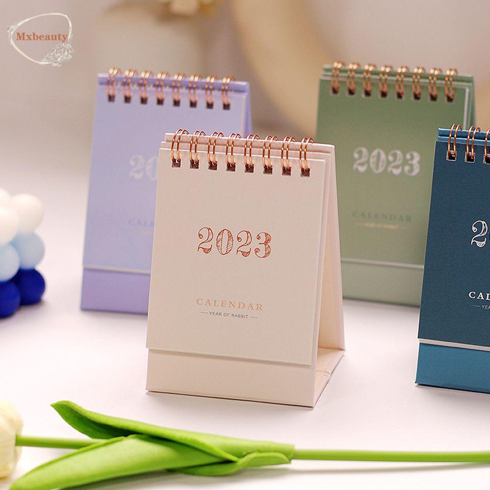 Mxbeauty Kalender Desktop Portable Meja Kreatif Planner Tahunan Bisnis Kalender Sederhana