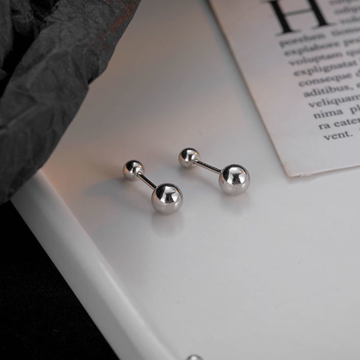 Baja Titanium Sekrup Pengencang Gesper Pejantan Anting Perempuan Berlapis Emas Telinga Tulang Stud Tidur Tidak Perlu Dilepas Anting-Anting Ear Bar