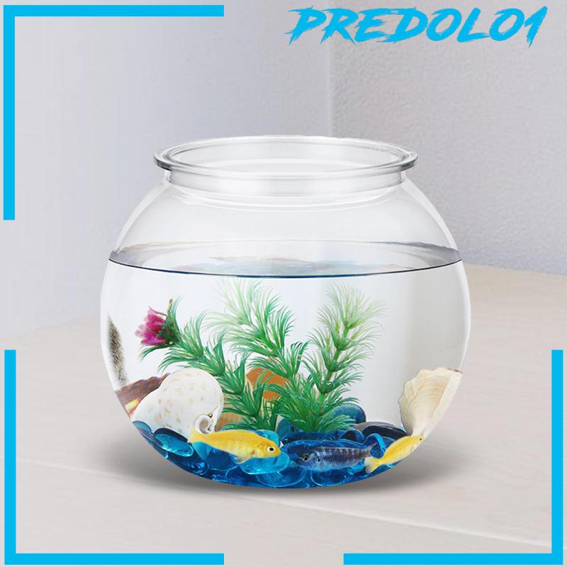 [Predolo1] Vas Bulat Transparan Hias DIY Tangki Ikan Untuk Meja Landschaft Desktop