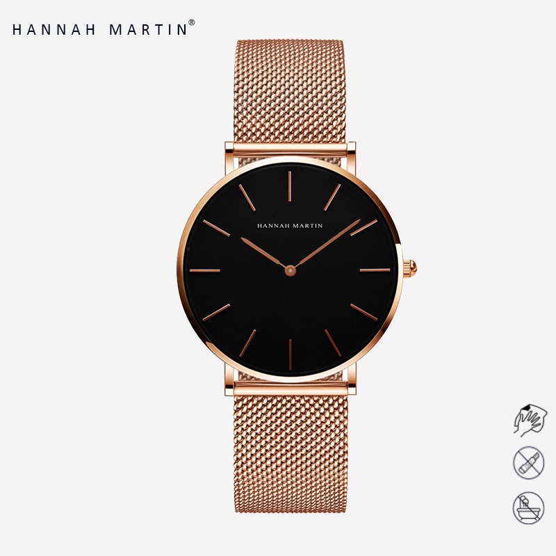 HANNAH MARTIN Jam Tangan Wanita 100% Original Tahan air CEWEK Quartz Arloji CH36W