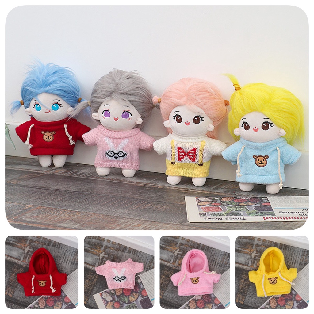 [COD] 20cm Boneka Katun DIY Dress Up Rambut &amp; Pakaian Lucu Boneka Boneka Hadiah Ulang Tahun Anak