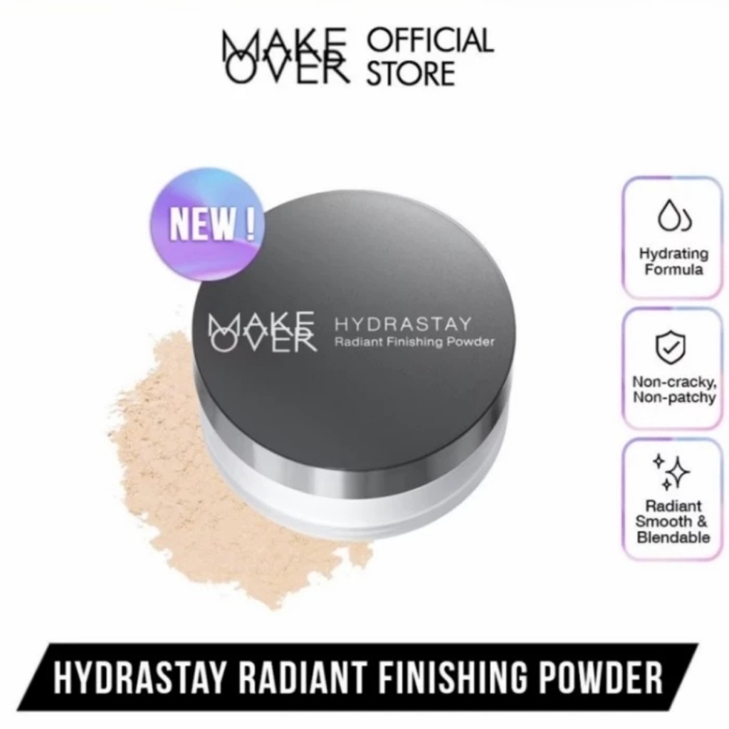 MAKE OVER Hydrastay Radiant Finishing Powder 8 gr - Bedak Tabur - Amaze_Kosmetik