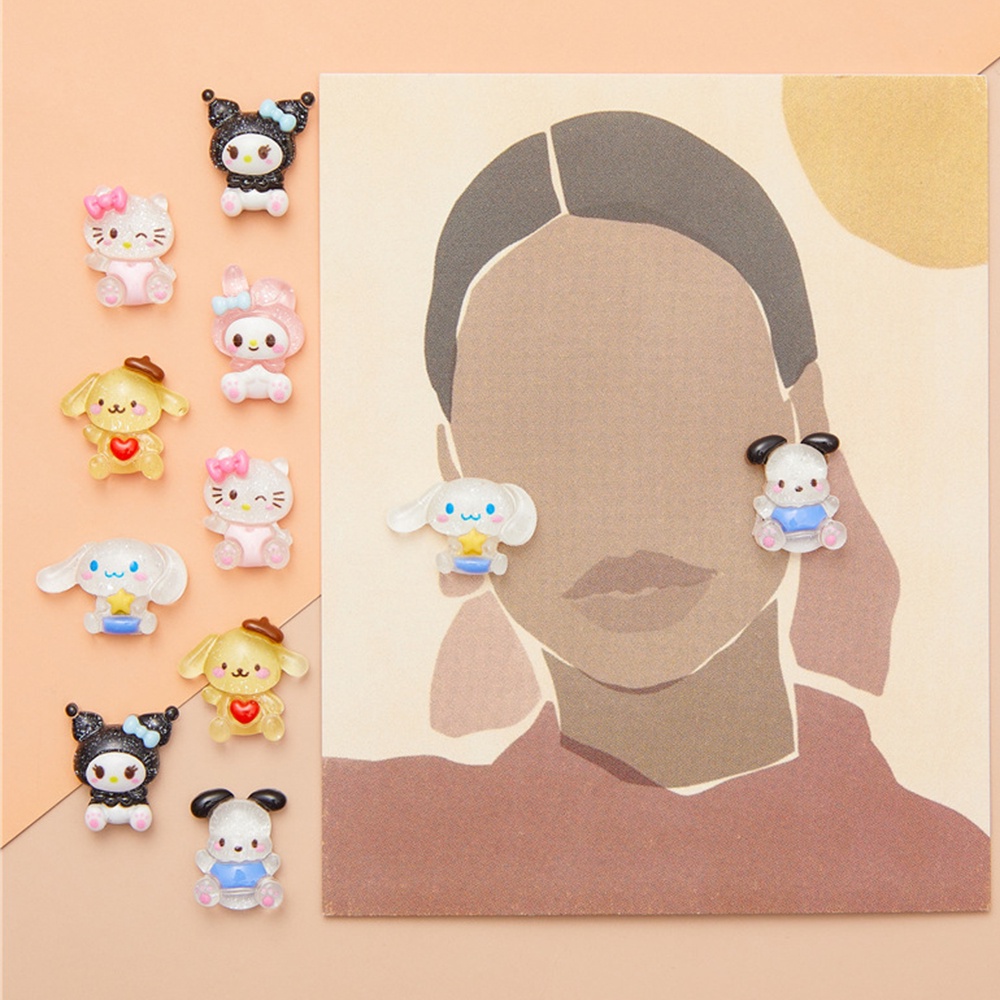 [Harga Grosir] Perhiasan DIY Nail Art Kartun Tiga Dimensi/Stiker Kuku 3D Aksesoris Resin/Dekorasi Kuku Beruang Kelinci Lucu/Aksesoris Bahan Handmade DIY