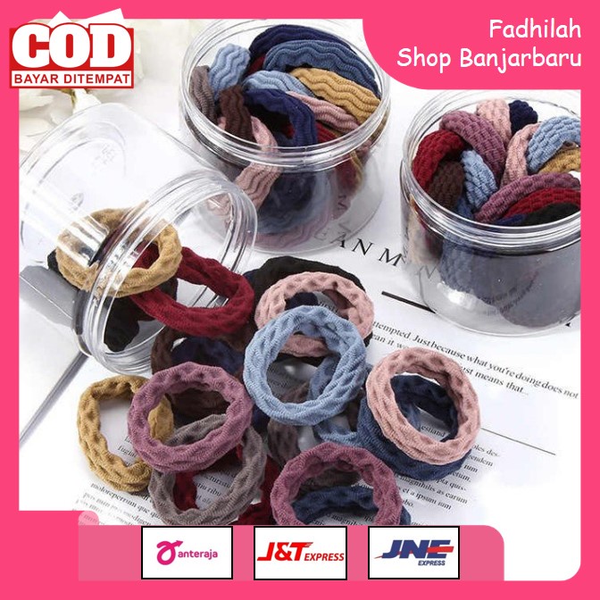 IKAT RAMBUT ELASTIS / KARET FASHION WANITA / WOMEN HAIR TIE / RUBBER BAND | FADHILAH SHOP BJB