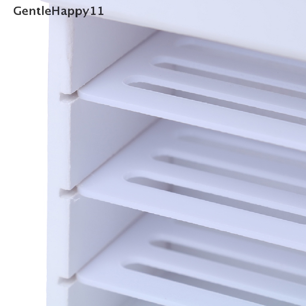 Gentlehappy 1: 12rumah Boneka id Putih Kulkas fridge freezer furniture Miniatur Mainan id