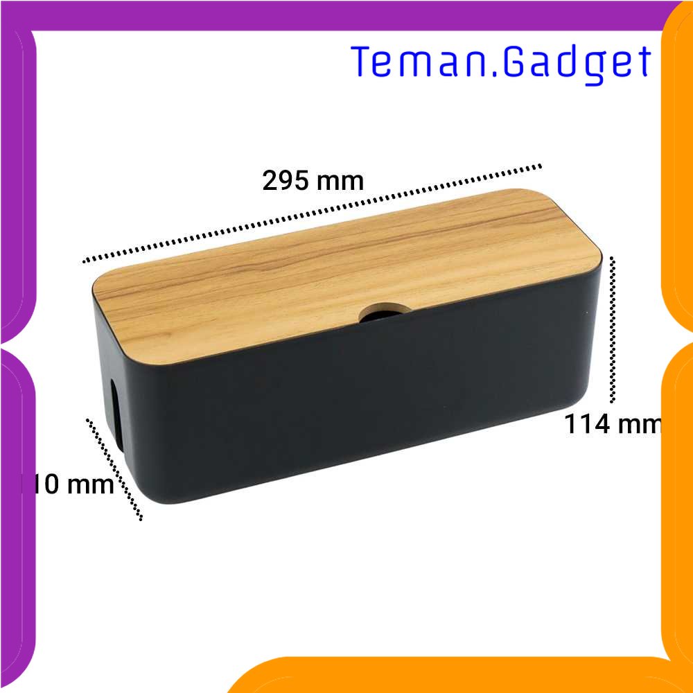 TG - ATK CARPRIE Kotak Kayu Organizer Manajemen Kabel Charger - FT-100