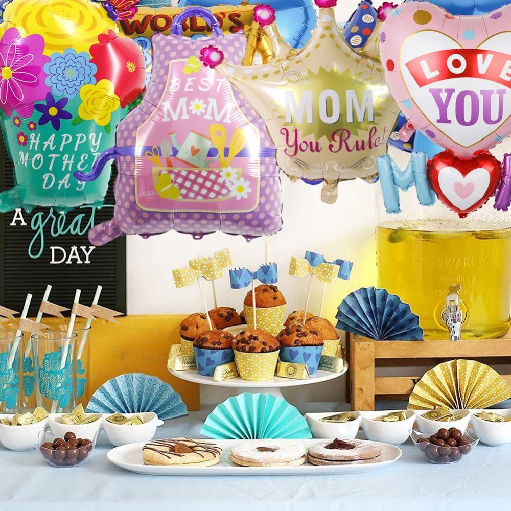 [Elegan] Balon Hari Ibu 20inch 2023kaca Film Aluminium Tiup Untuk Hadiah Ibu Balon Helium