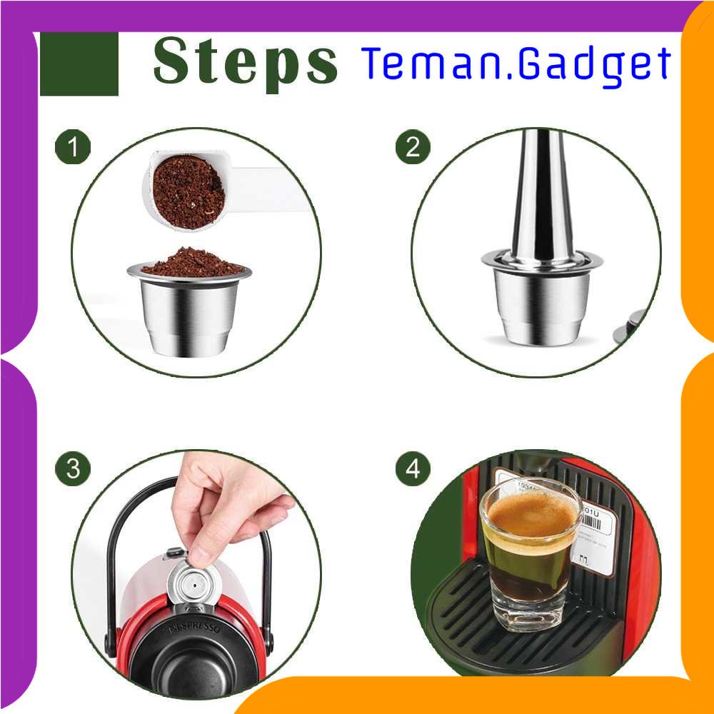 TG - DPR iCafilas Refillable Capsule Stainless Steel 1 PCS for Nespresso