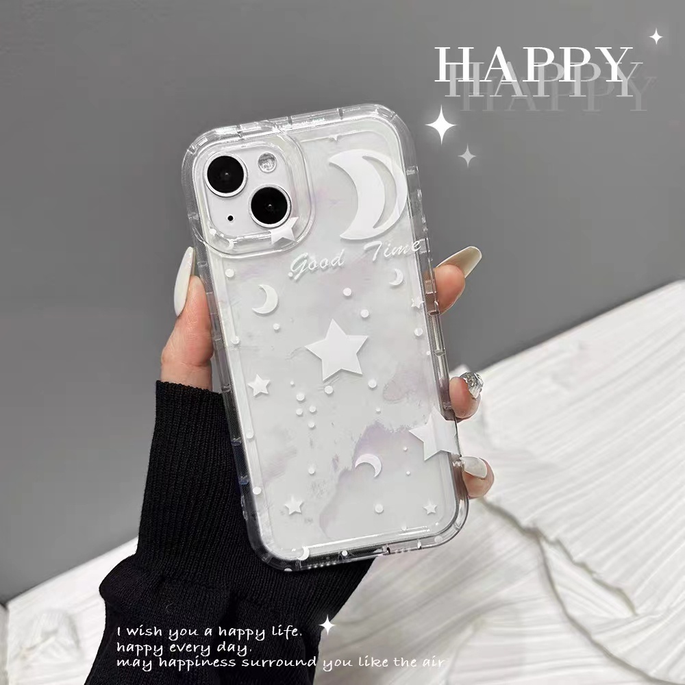 IPHONE Casing Ponsel Iphone11 Cocok Untuk 14 14pro 14plus 13 13mini 13pro 13prm iPhone12 7Plus 8Plus Xr XS 13 12mini Pro Max Empat Sudut Casing Ponsel Transparan Tahan Guncangan