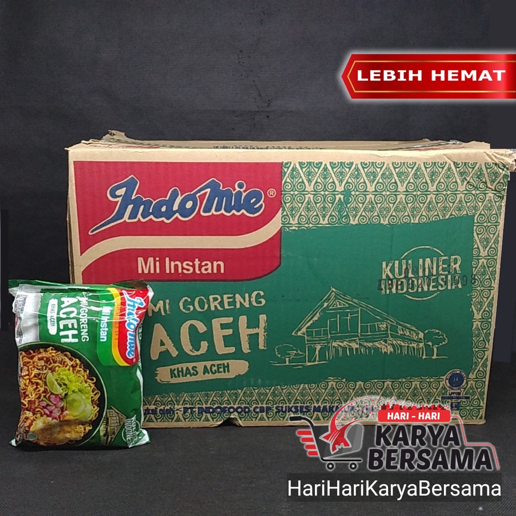 

MIE INSTAN INDOMIE MIE GORENG ACEH ISI 40 PCS X 90GR - PER KARTON