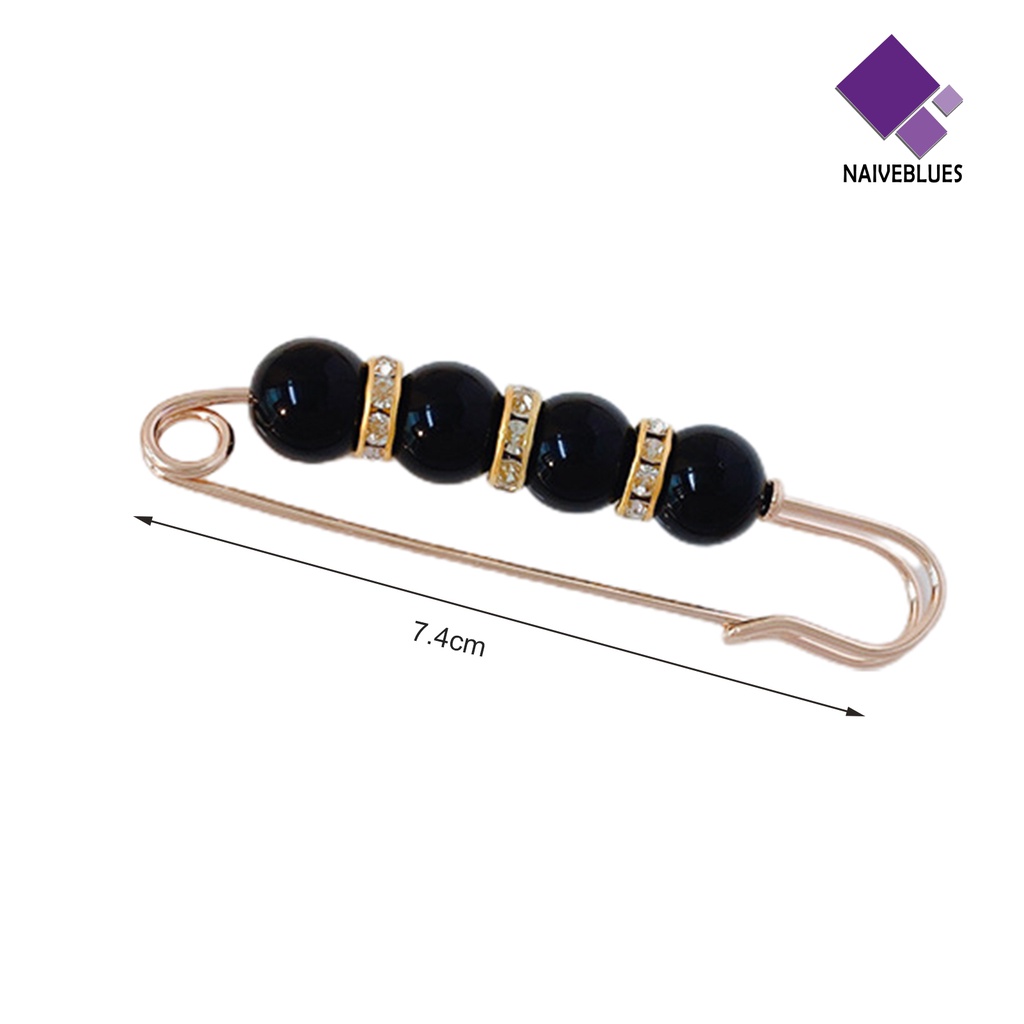 &lt; Naiveblues &gt; Bros Penyesuaian Pinggang Mutiara Imitasi Gaya Korea Brooch Pin Pakaian