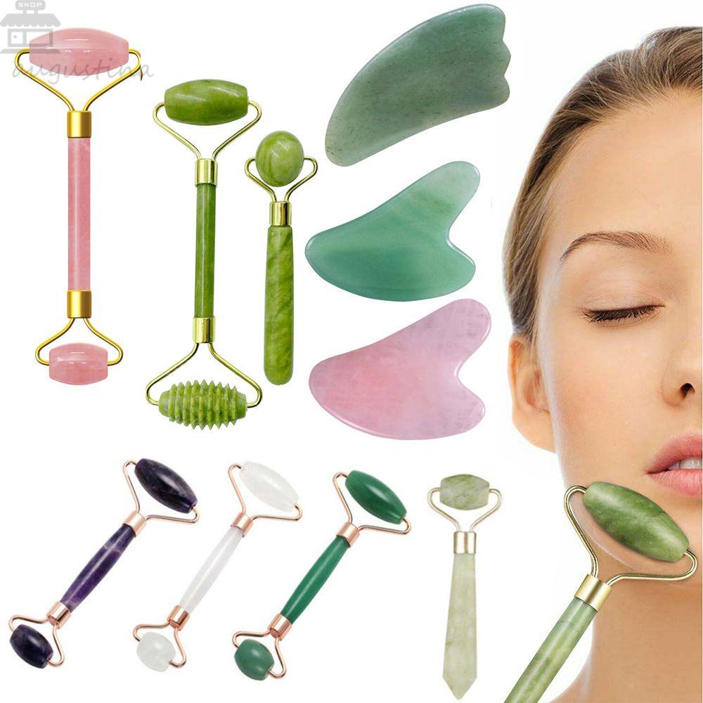 Agustinina Alat Pijat Wajah Natural Quartz Beauty tool Neck Guasha Board