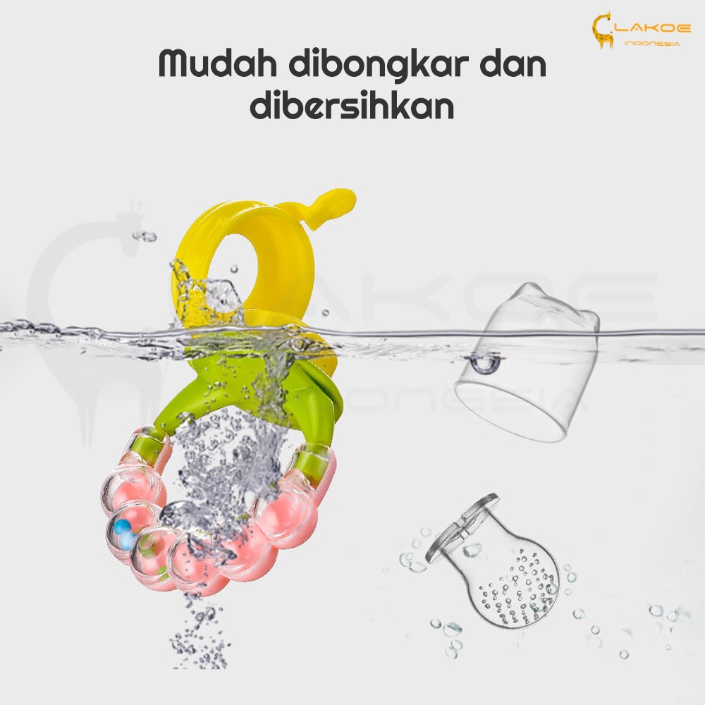 Lakoe Empeng Dot Buah Anak Bayi/Fruit Feeder Rattle Teether/Kompeng Pacifier Gigitan Bayi