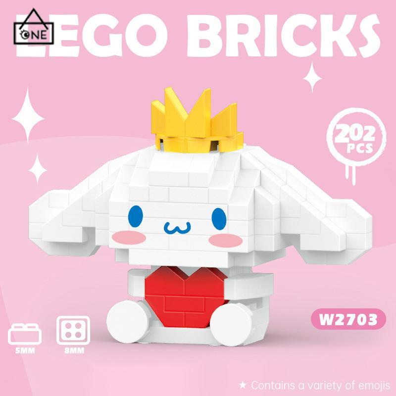 COD❤️Mainan Balok Susun Sanrio kuromi Mainan Anak Mainan Edukasi DIY 3DPuzzle Nano Block-A.one