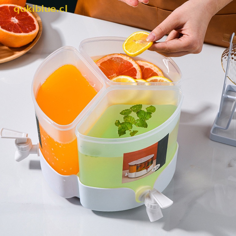 Qukiblue 5.2L 360° Rotag Dispenser Minuman Teko Buah Water Jug Juice Kettle Dengan Tutup cl