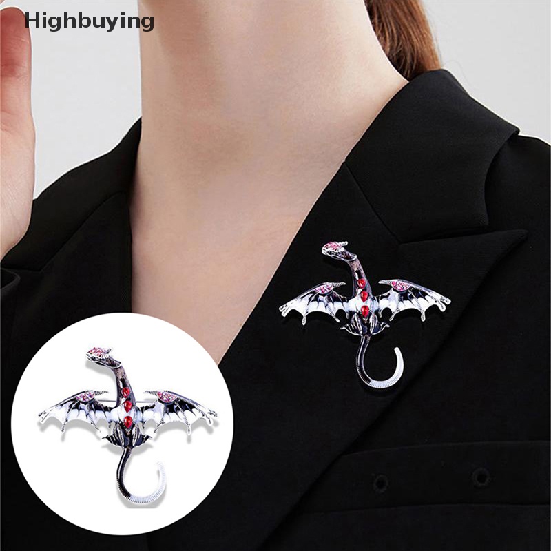 Hbid Trendy Klasik Naga Terbang Bros Untuk Wanita Pria Desain Baru Legend Animal Brooch Pin Mantel Pakaian Pin Perhiasan Hadiah Glory