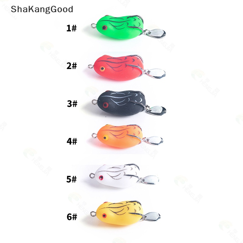 Skid Frog-shape Lure Umpan Palsu Lembut Memancing Umpan Buatan Dengan Kait Alur Darah Kuat Silikon Sequin Umpan SKK