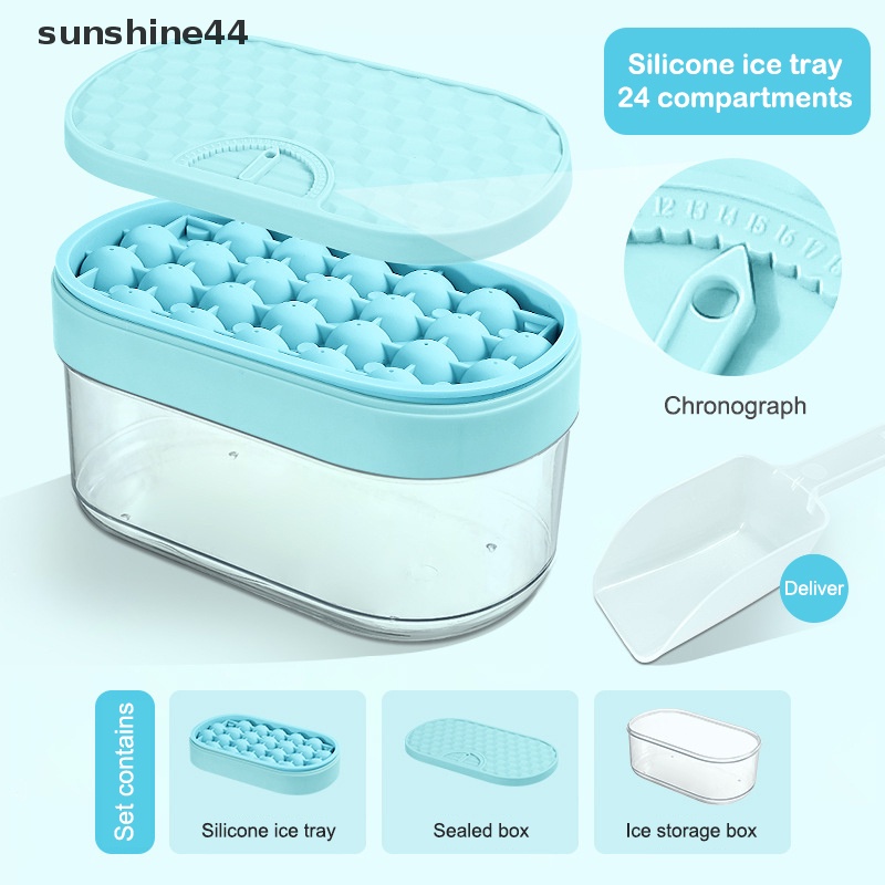 Sunshine Press Type Ice Cube Round Maker Cetakan Es Hoki Untuk Bir Kopi Mini Ice Ball ID