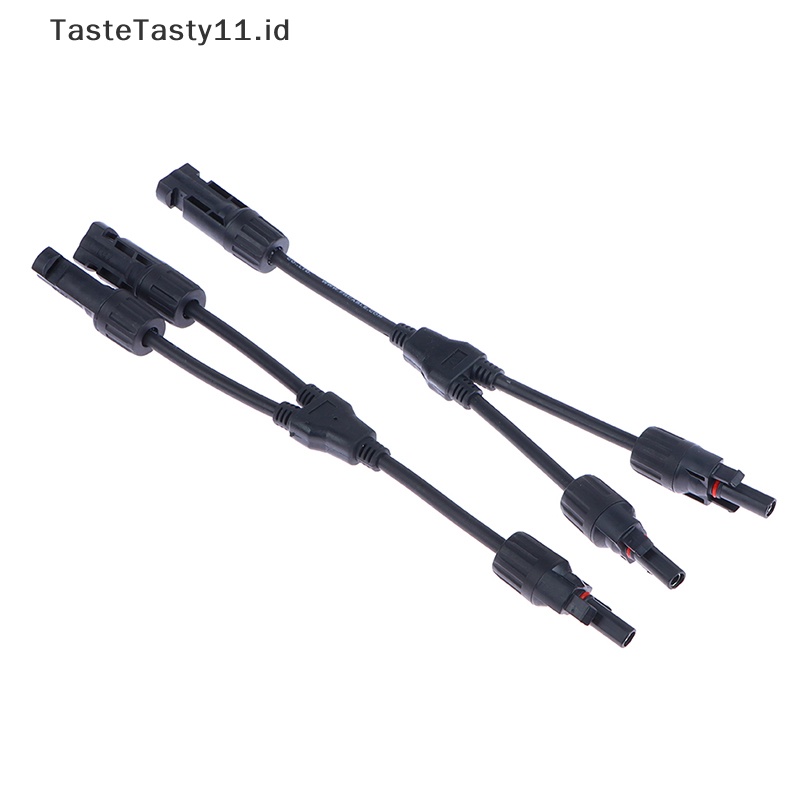 Tastetasty MC4 Solar cell module board 2in1 Y-type tee Konektor Fotovoltaik Paralel Tenaga Surya Colokan Male to Female.