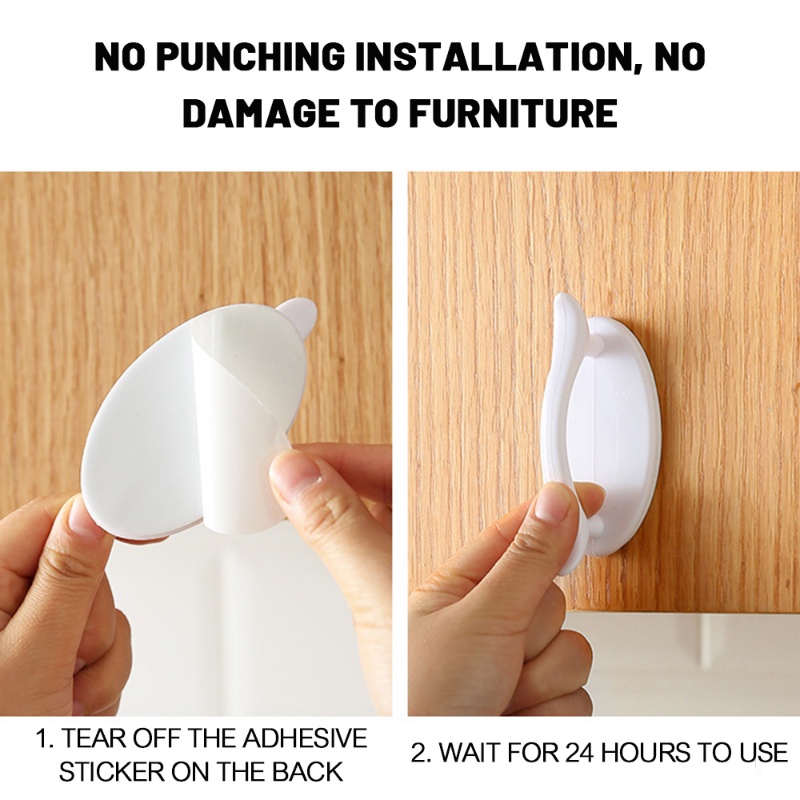 [Unggulan] Modern Minimalis Self-adhesive Handle Pintu Lemari Serbaguna Laci Tempel Knob Lemari Kulkas Jendela Tambahan Penarik Aksesoris Furniture