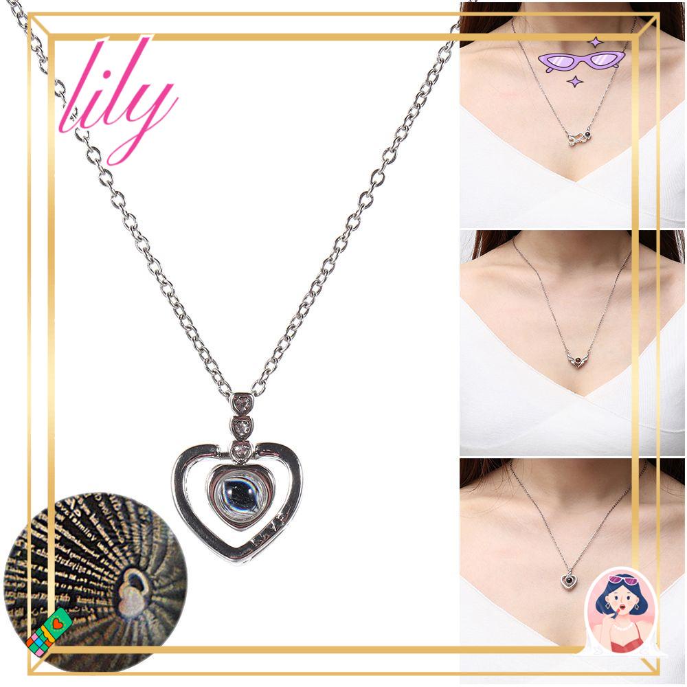 Kalung LILY Untuk Pacar Pernikahan Lamaran Hadiah Valentines Day 100bahasa Kata I Love You