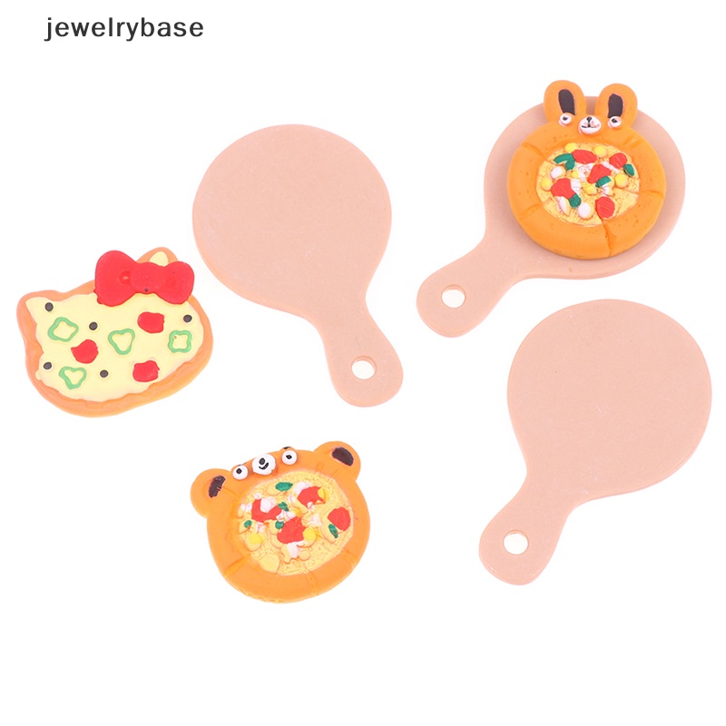 [jewelrybase] 1set Rumah Boneka Pizza Membantu Miniatur Piring Pizza Mainan Model Rumah Aksesoris Butik