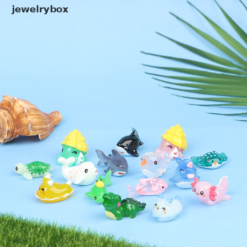 [jewelrybox] 5pcs Patung Model Ikan Laut Hiu Hewan Laut Miniatur Peri Dekorasi Taman Butik