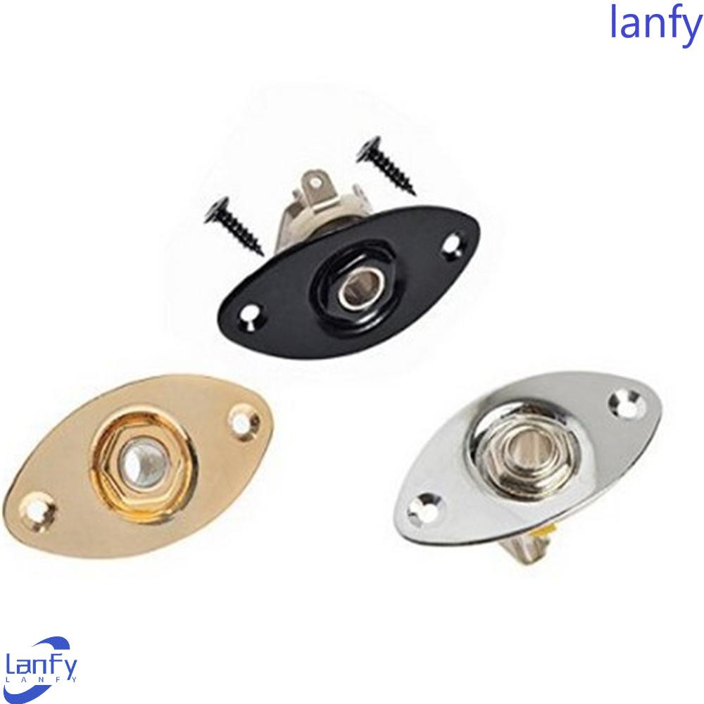 Lanfy Stop Kontak Output Gitar Metal Tahan Lama Replacemnet Bagian Gitar Elektrik Untuk Output Audio Gitar Listrik