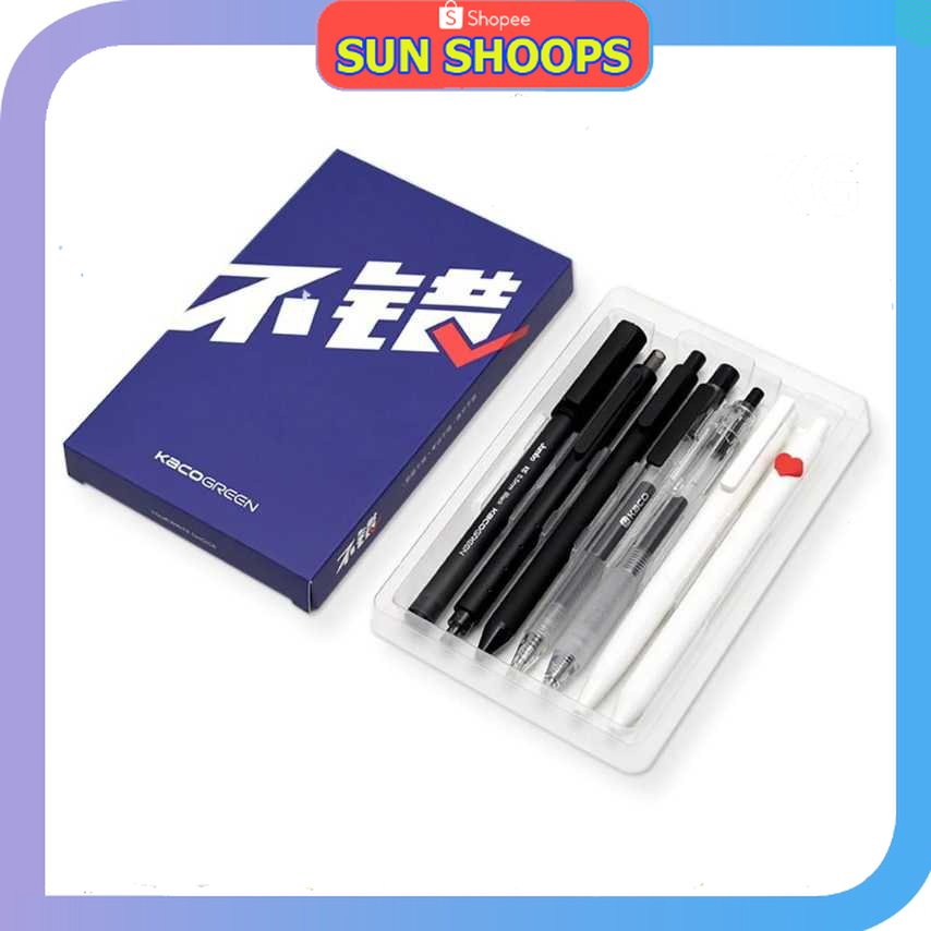 

SUN SHOOPS - KACO GREEN Right Choice Set Pena Pulpen Gel 0.5mm Tinta Hitam 7 PCS - K100