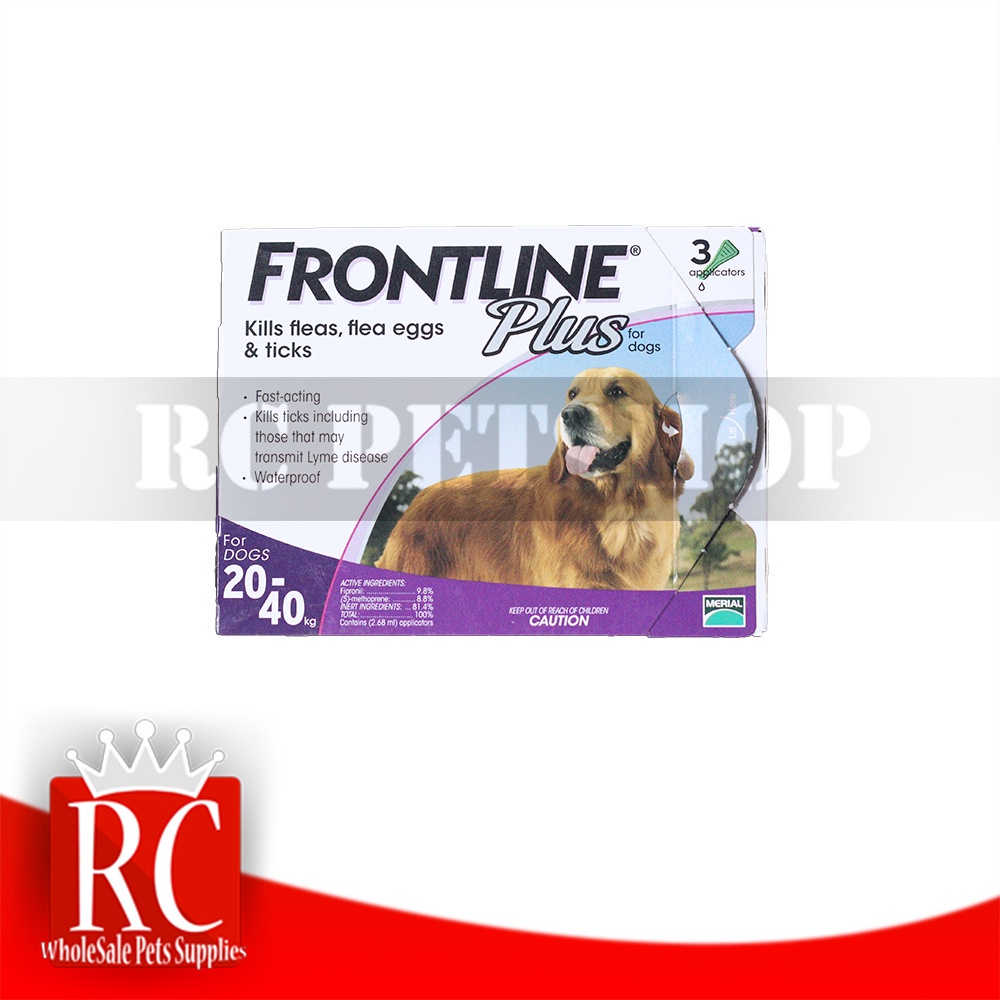 Obat Kutu Anjing Ras Besar - Frontline Plus Dog 20 - 40 Kg