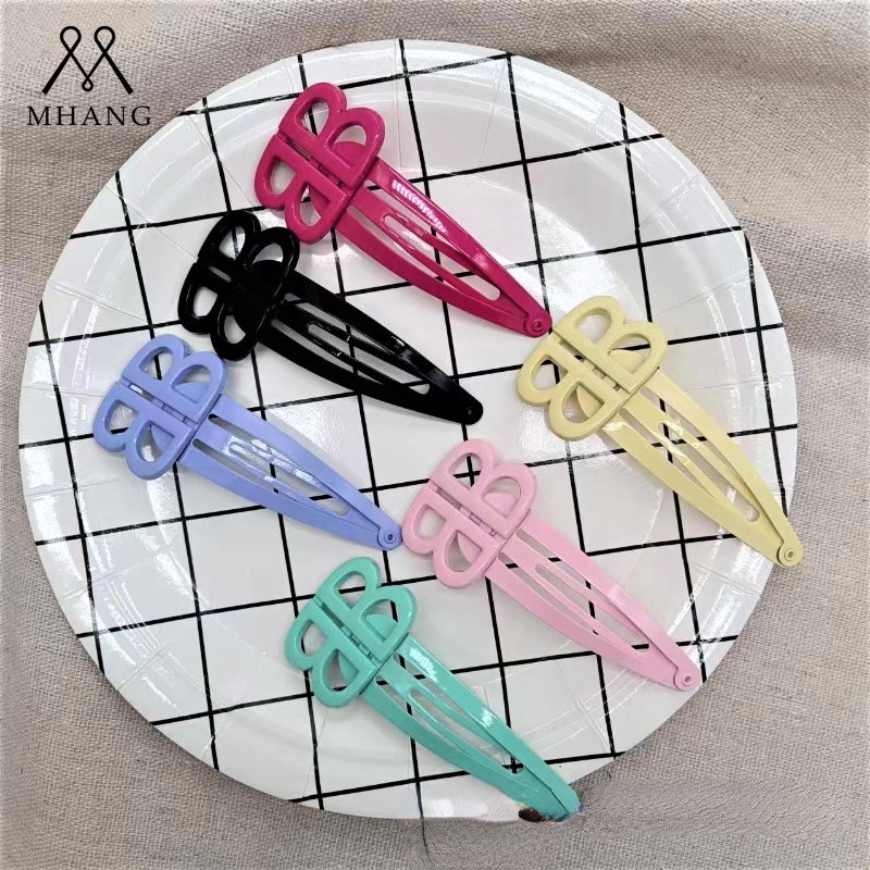 Warna B Huruf Jepit Rambut Korea Retro Logam Tetesan Air Hair Clip Wanita Klip Rambut Panjang