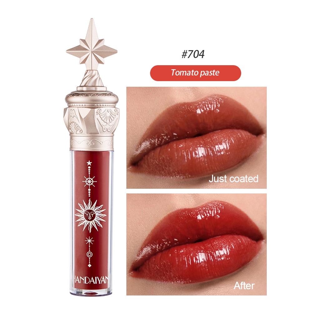 Film cahaya air cermin lip glaze kaca lip gloss lipstik