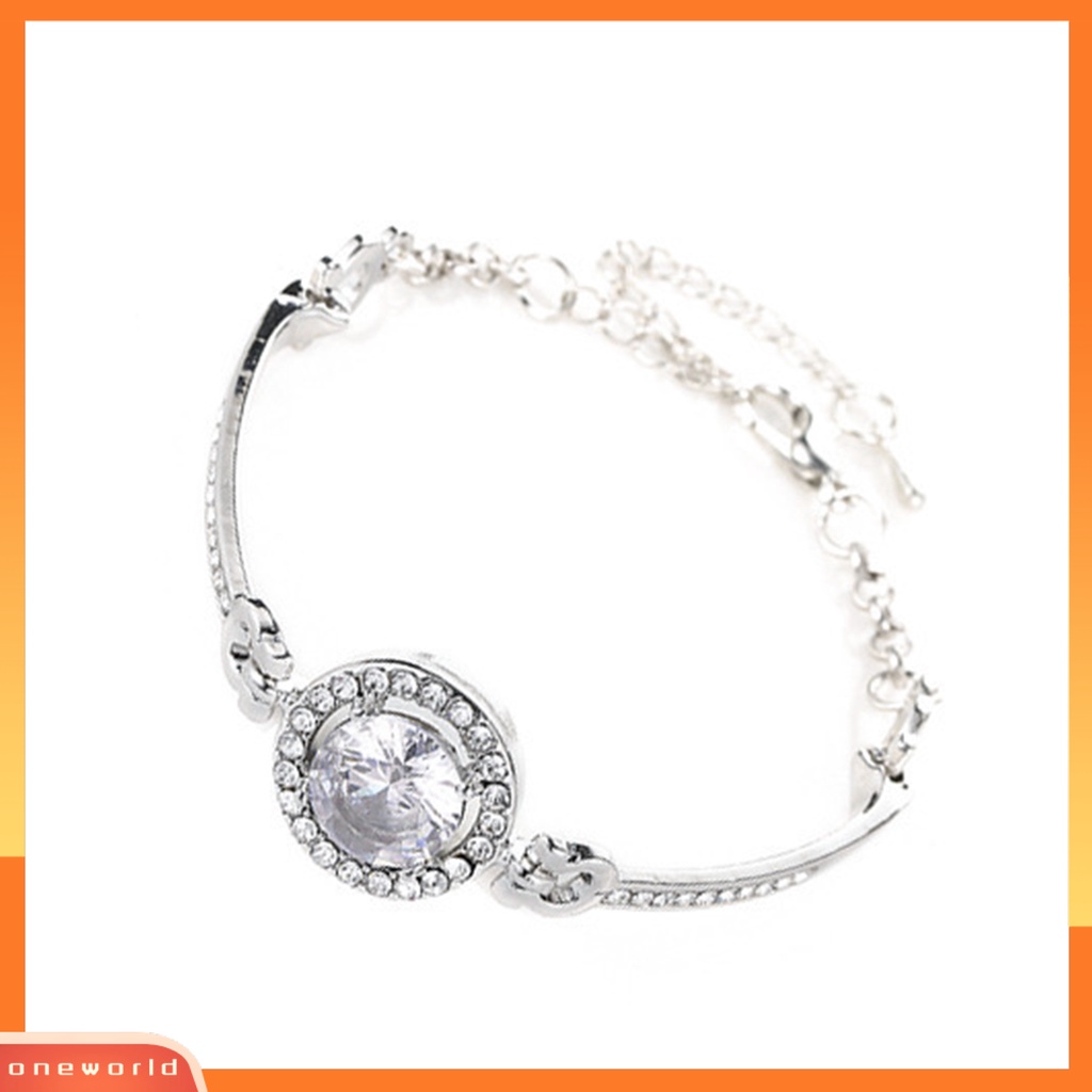 [EONE] Women Bracelet Sparkling Vibrant Color Lobster Clasp Design Adjustable Dengan Rantai Ekstensi Alloy Berlian Imitasi Bersinar Gelang Wanita Perhiasan Hadiah Untuk Perempuan