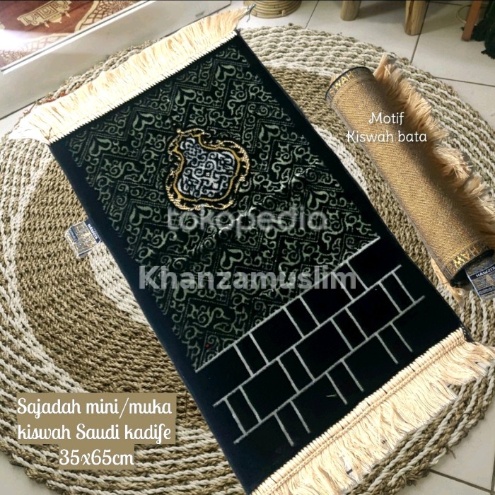 SAJADAH TURKI YAKAR MINI/MUKA TEBAL  - grosirRANDOM, hitam