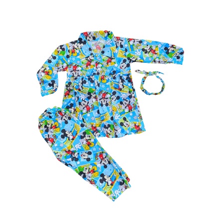 One Set Anak Free Bandana / Setelan Anak Dress Panjang / Set Tunik 02