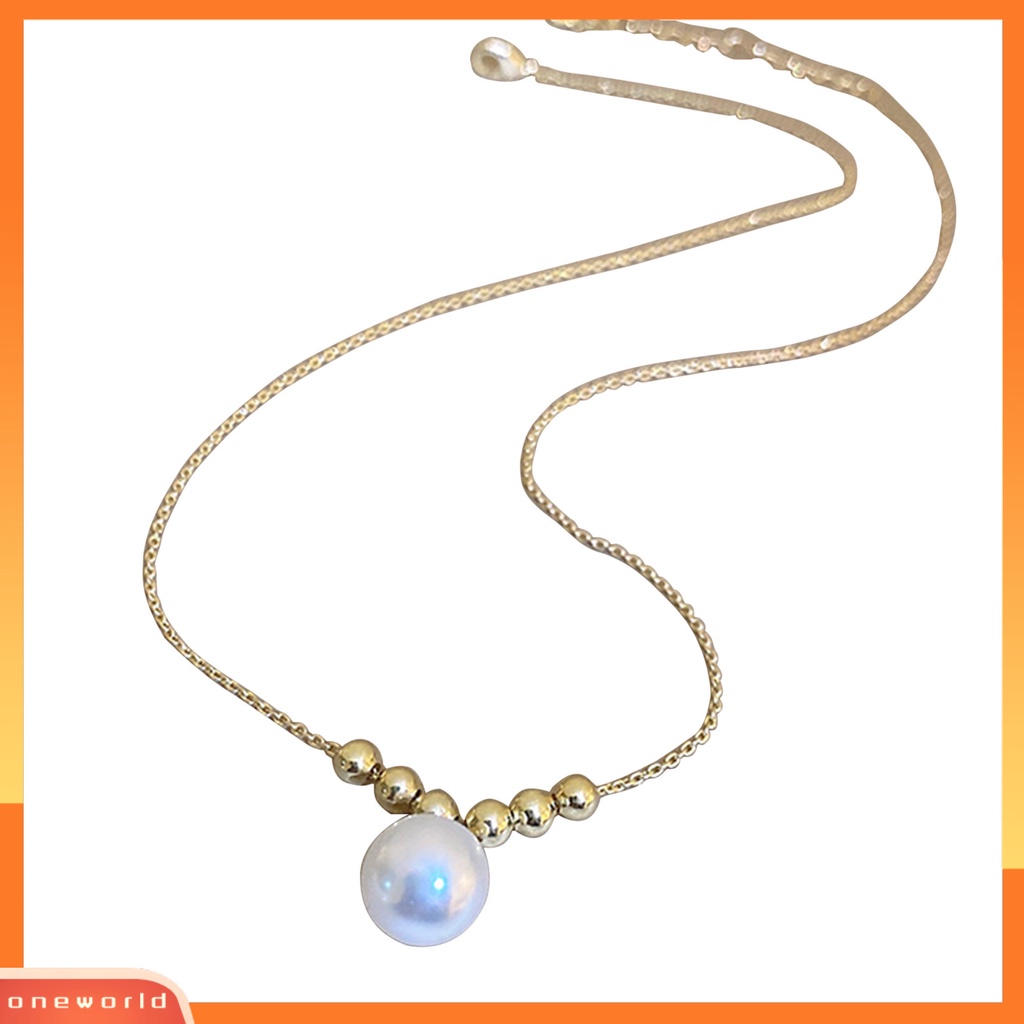 [EONE] Kalung Wanita Desain Sederhana Bebas Alergi Ultra-Ringan Warna Cerah Ramah Kulit Perhiasan Hias Kalung Choker Dengan Liontin Peal Imitasi Untuk Anak Perempuan