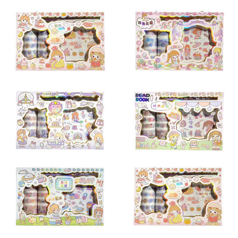 Washi tape selotip motif dekorasi planner journal Momo Sanrio Set Stiker