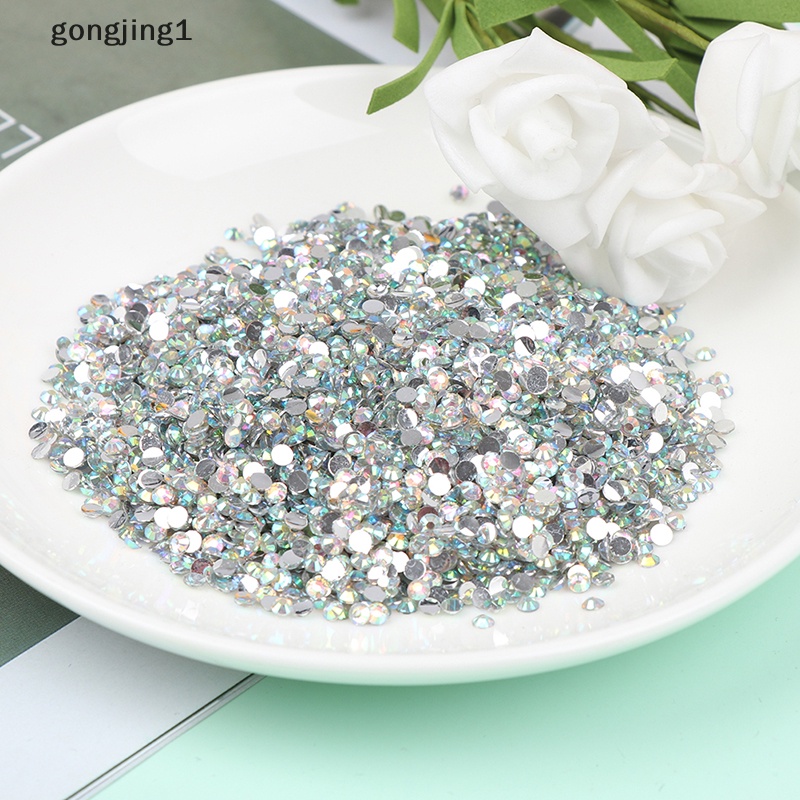 Ggg 10000Pcs 3MM Sparkling Resin Berlian Imitasi Flatback Kristal Dekorasi Aplikasi ID