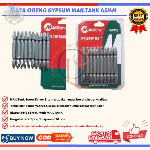 Mata obeng Angin Mailtank PH2 (+) mata bor obeng Gypsum + magnet 1pcs