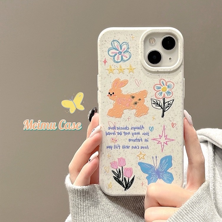 Cocok Untuk Iphone14 Pro Max iPhone Phone Case Ramah Lingkungan Degradable Phone Case Kamera Perlindungan Tahan Guncangan Kompatibel Dengan iPhone 13 13pro 13prm iPhone 11 7Plus 8Plus Xr XS 12 Pro Max Casing Ponsel