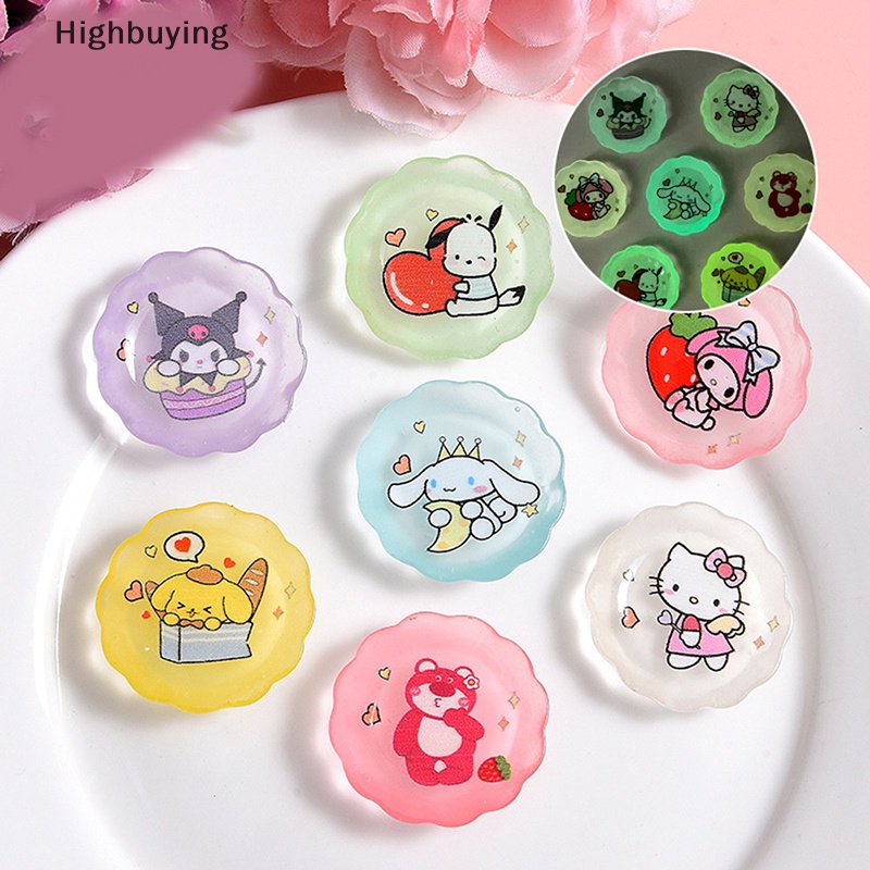 Hbid 10pcs Kawaii Anime Kartun Sanrios Bentuk Piring DIY Mini Plate Resin Miniatur Kerajinan Telepon Shell Patch Aksesoris Rambut Mainan Anak Glory